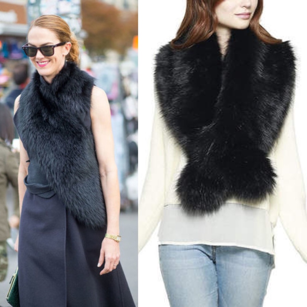Buji Baja Women's Faux Fur Long Collar Scarf